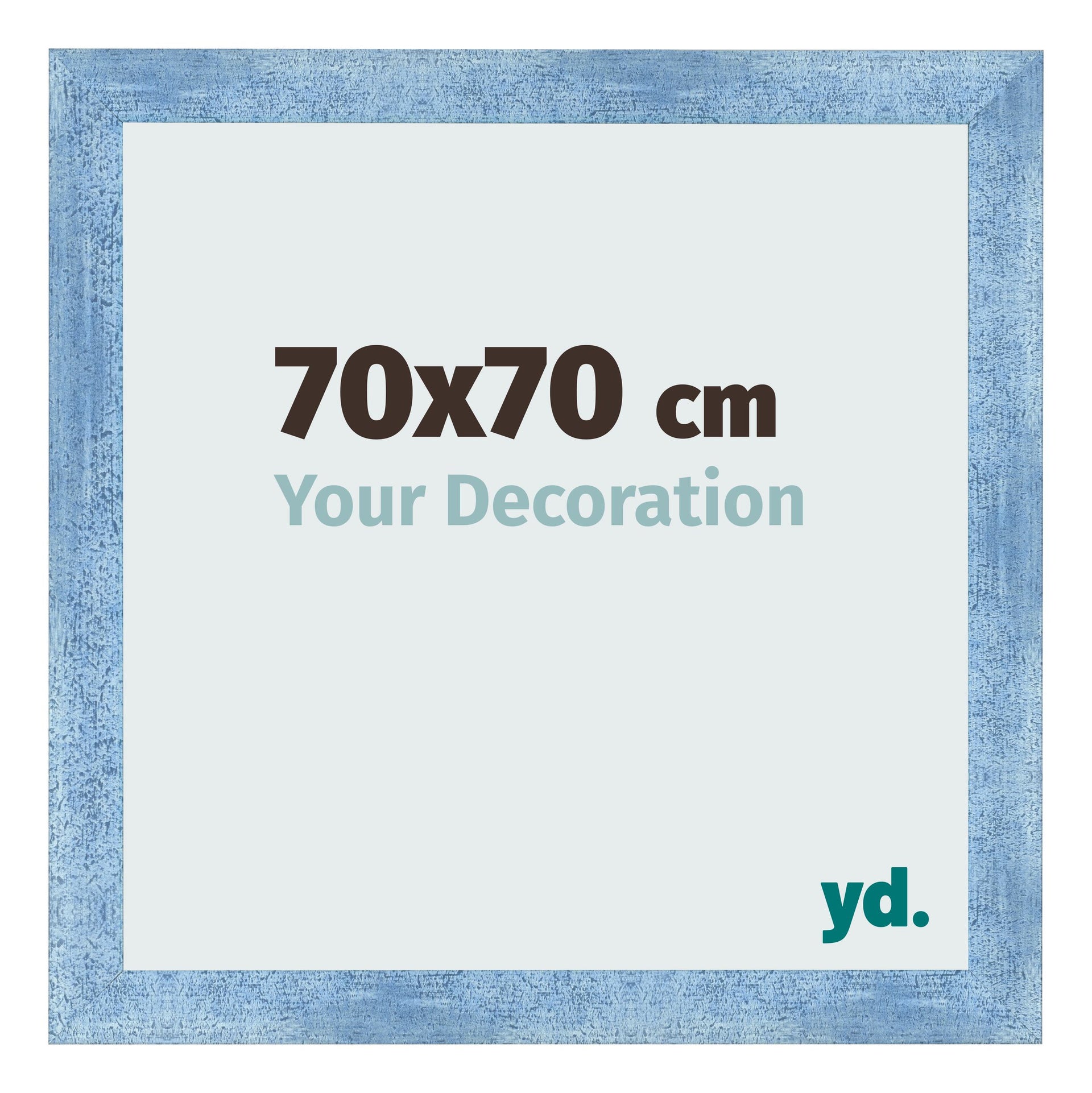 Photo Frame 70x70cm Clear Blue Swept MDF Pisa Front Size | Yourdecoration.com