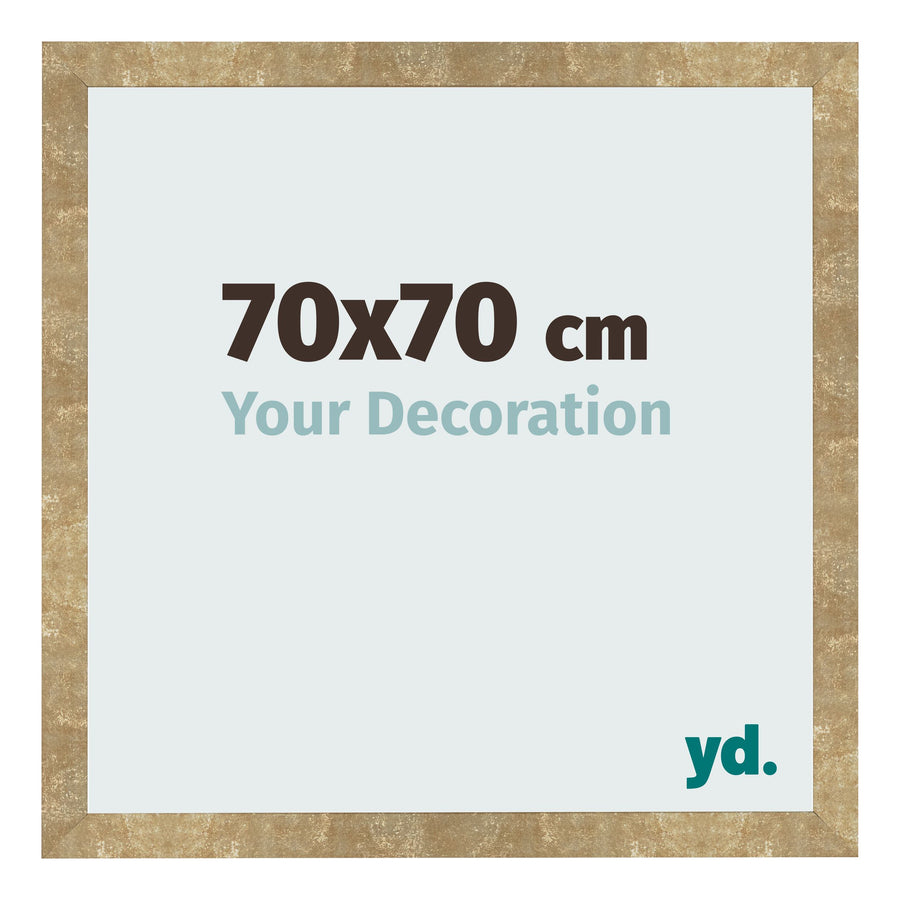 Photo Frame 70x70cm Gold Antique MDF Bologna Front Size | Yourdecoration.com