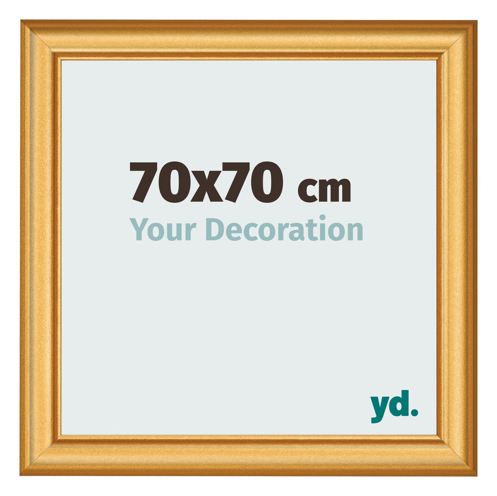 Photo Frame 70x70cm Gold Matte MDF Lazio Front Size | Yourdecoration.com