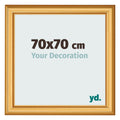 Photo Frame 70x70cm Gold Matte MDF Lazio Front Size | Yourdecoration.com