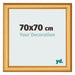Photo Frame 70x70cm Gold Matte MDF Lazio Front Size | Yourdecoration.com