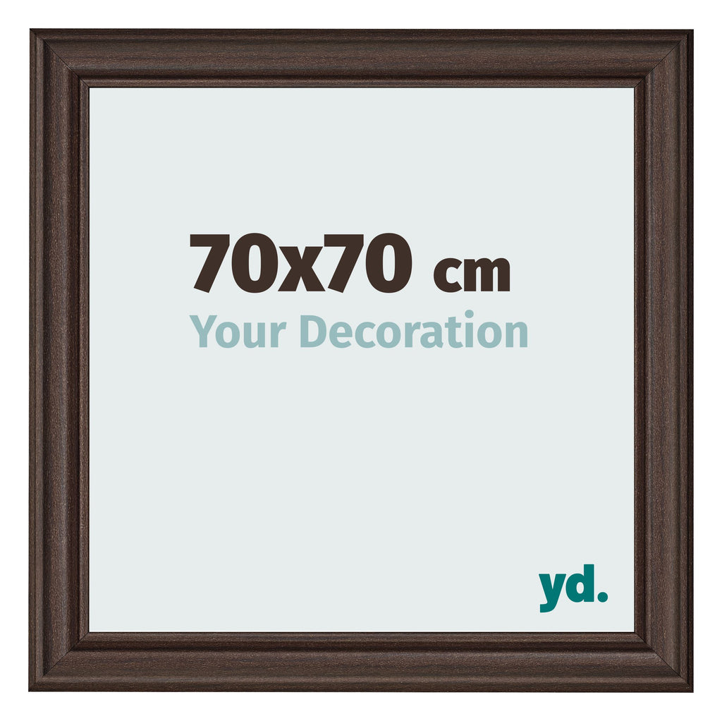 Photo Frame 70x70cm Oak Dark MDF Lazio Front Size | Yourdecoration.com