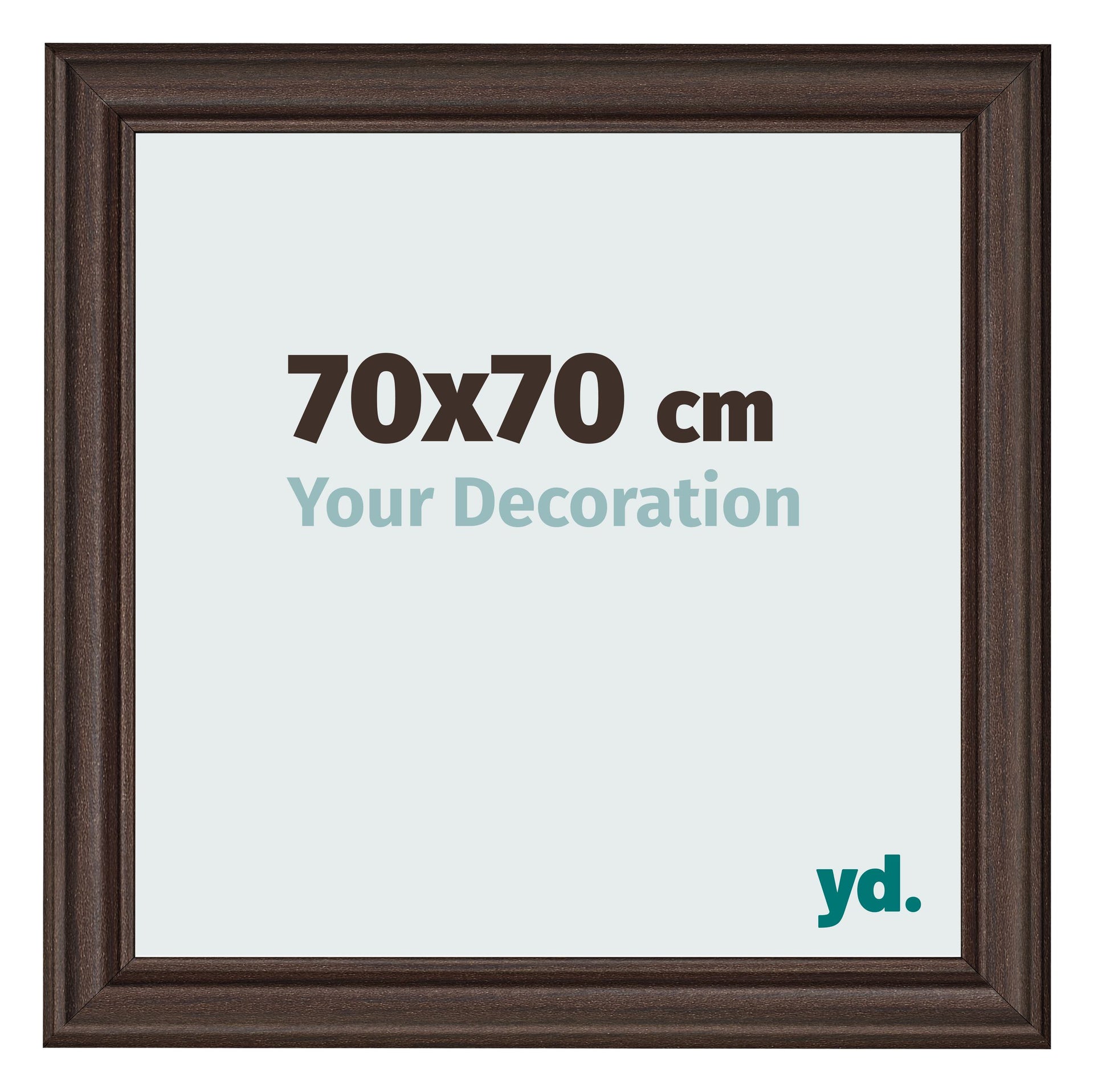 Photo Frame 70x70cm Oak Dark MDF Lazio Front Size | Yourdecoration.com