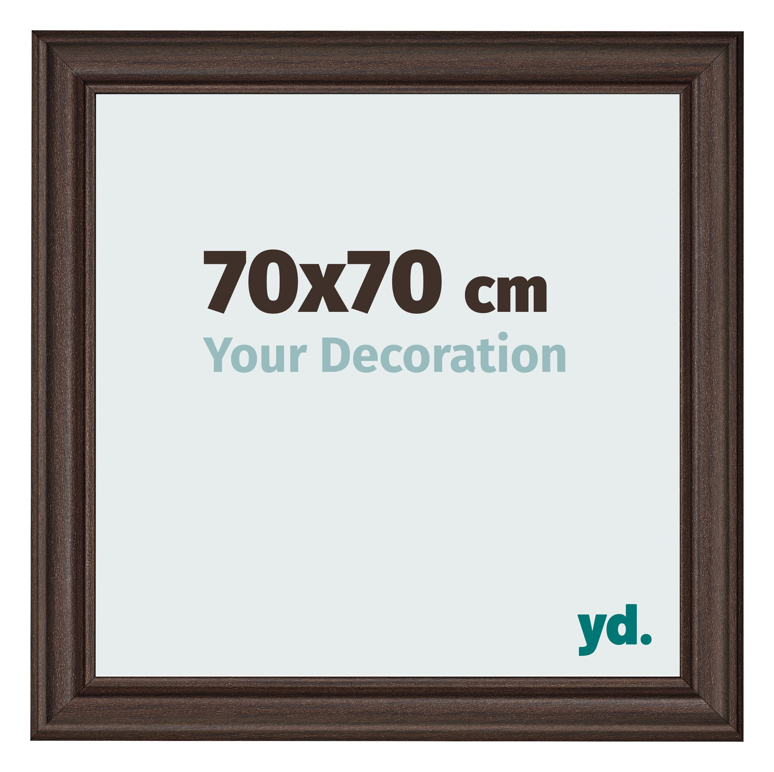 Photo Frame 70x70cm Oak Dark MDF Lazio Front Size | Yourdecoration.com