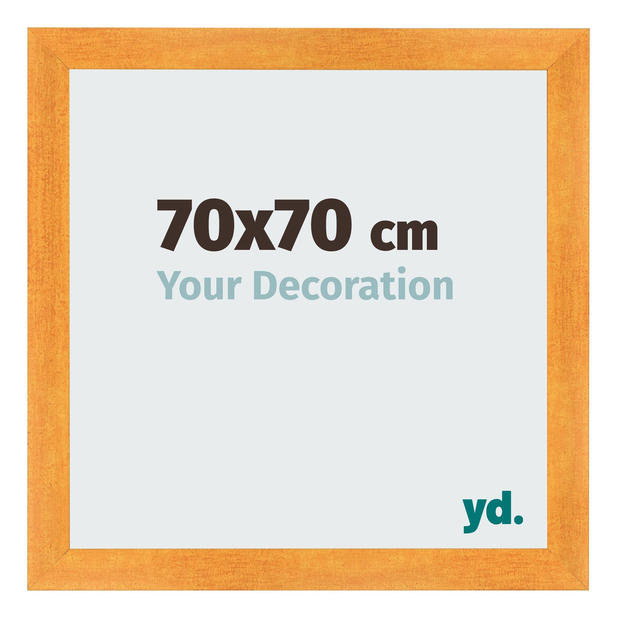 Photo Frame 70x70cm Orange MDF Pisa Front Size | Yourdecoration.com