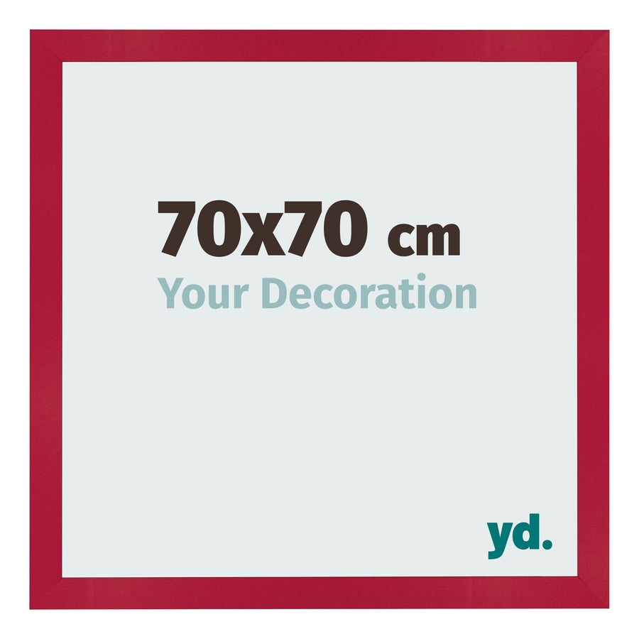 Photo Frame 70x70cm Red MDF Bologna Front Size | Yourdecoration.com