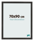 Photo Frame 70x90 cm Black Matte MDF Bologna Front Size | Yourdecoration.com