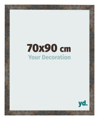 Photo Frame 70x90 cm Oxidized Metal MDF Bologna Front Size | Yourdecoration.com