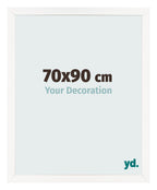 Photo Frame 70x90 cm White High Gloss MDF Bologna Front Size | Yourdecoration.com