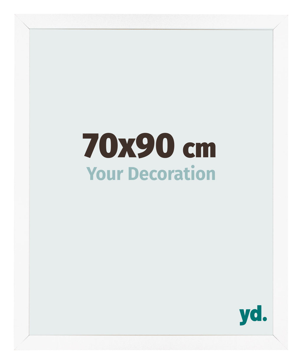 Photo Frame 70x90 cm White Matte MDF Bologna Front Size | Yourdecoration.com