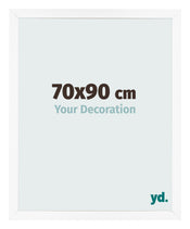 Photo Frame 70x90 cm White Matte MDF Bologna Front Size | Yourdecoration.com