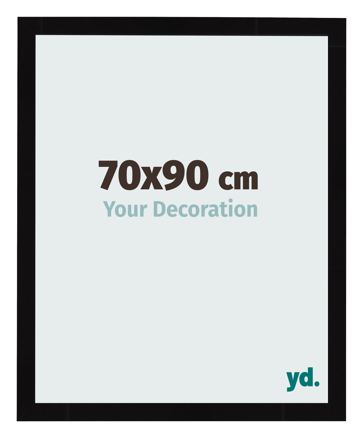 Photo Frame 70x90cm Black High Gloss MDF Bologna Front Size | Yourdecoration.com