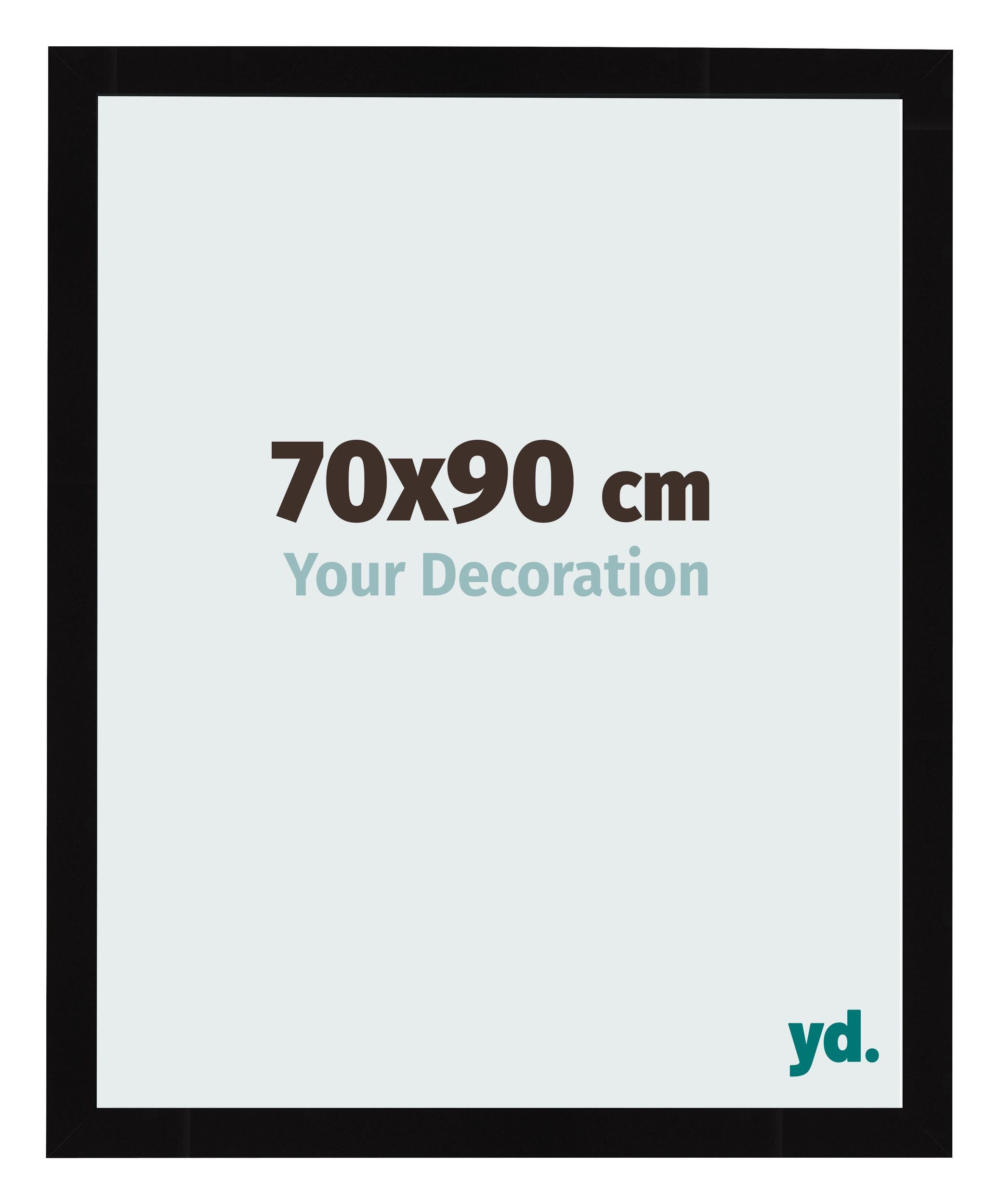 Photo Frame 70x90cm Black High Gloss MDF Bologna Front Size | Yourdecoration.com