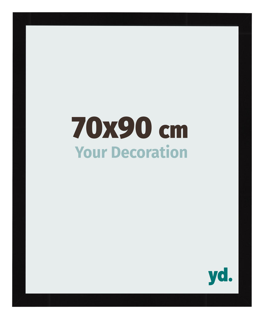 Photo Frame 70x90cm Black High Gloss MDF Bologna Front Size | Yourdecoration.com