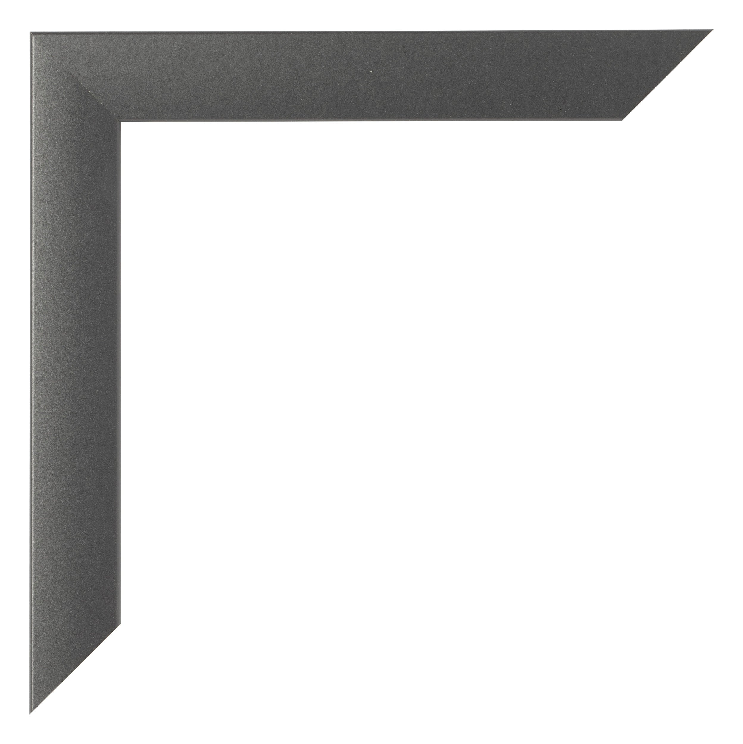 Photo Frame 70x90cm Black Silver Polished MDF Pisa Detail Corner | Yourdecoration.com