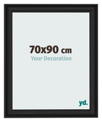 Photo Frame 70x90cm Black Woodgrain MDF Lazio Front Size | Yourdecoration.com