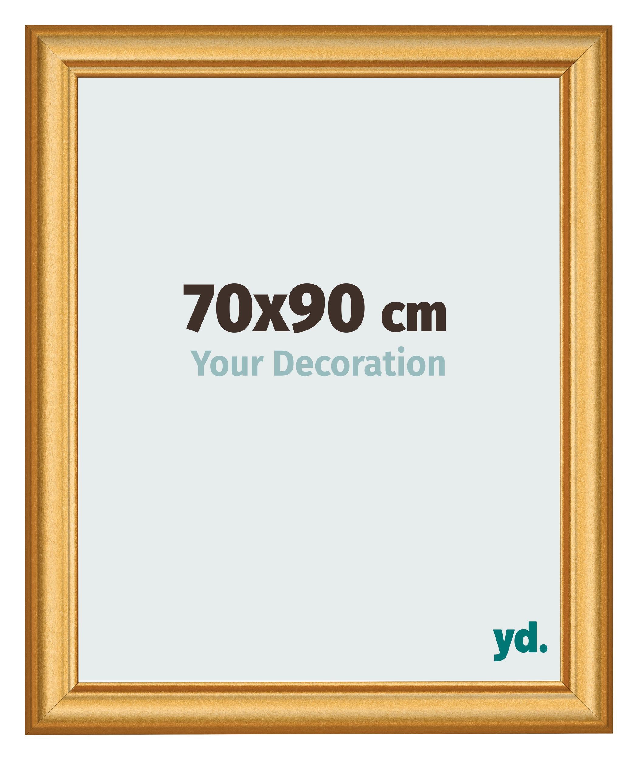 Photo Frame 70x90cm Gold Matte MDF Lazio Front Size | Yourdecoration.com