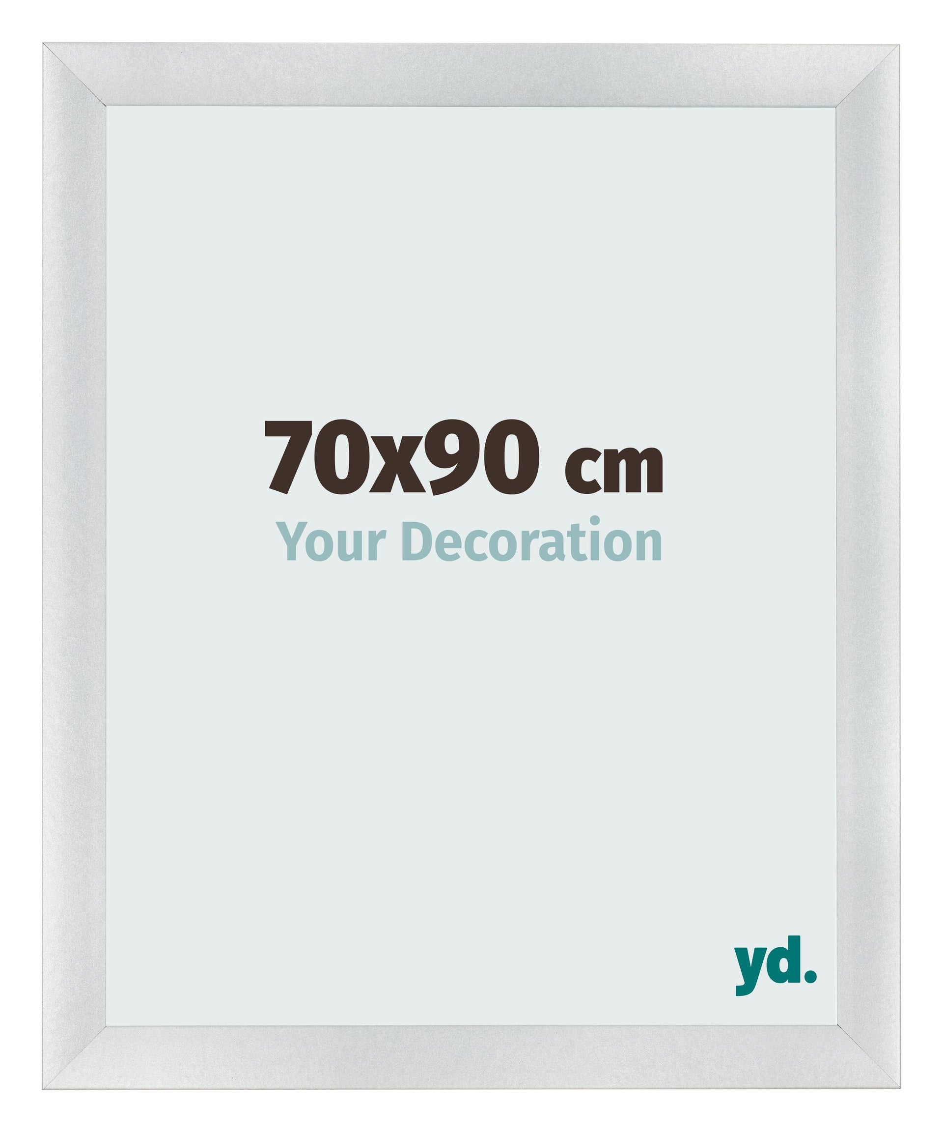 Photo Frame 70x90cm Silver Black Swept MDF Pisa Front Size | Yourdecoration.com