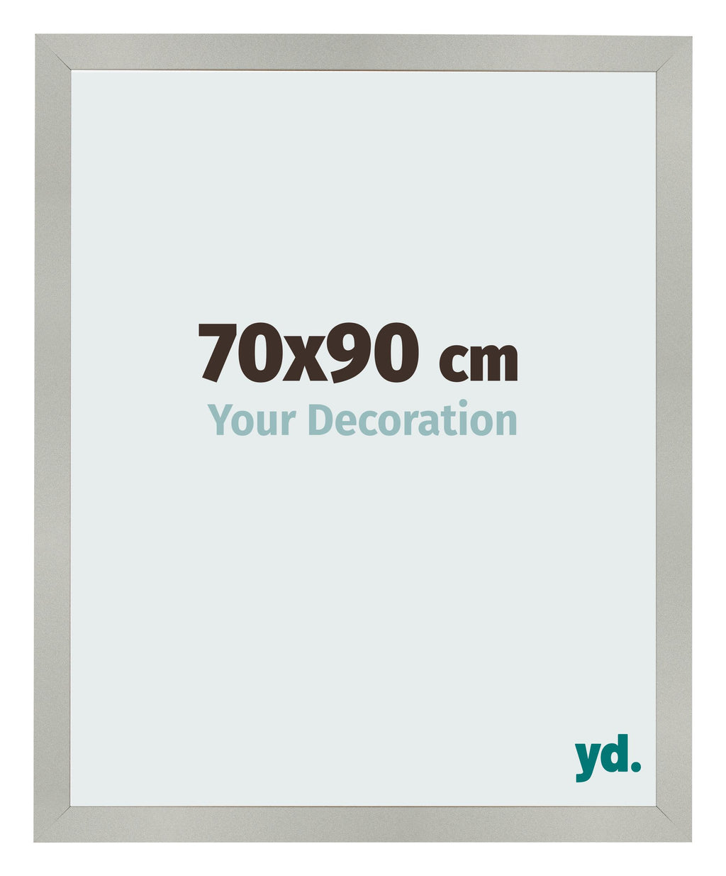 Photo Frame 70x90cm Silver Matte MDF Bologna Front Size | Yourdecoration.com