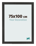 Photo Frame 75x100 cm Black Matte MDF Bologna Front Size | Yourdecoration.com
