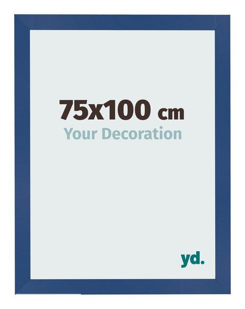 Photo Frame 75x100 cm Dark Blue MDF Bologna Front Size | Yourdecoration.com