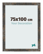 Photo Frame 75x100 cm Oxidized Metal MDF Bologna Front Size | Yourdecoration.com