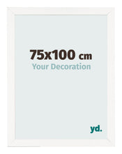 Photo Frame 75x100 cm White High Gloss MDF Bologna Front Size | Yourdecoration.com