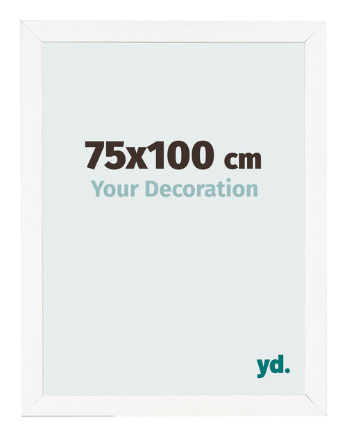 Photo Frame 75x100 cm White High Gloss MDF Bologna Front Size | Yourdecoration.com