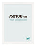 Photo Frame 75x100 cm White High Gloss MDF Bologna Front Size | Yourdecoration.com