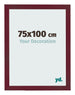 Photo Frame 75x100 cm Wine Red Swept MDF Bologna Front Size | Yourdecoration.com