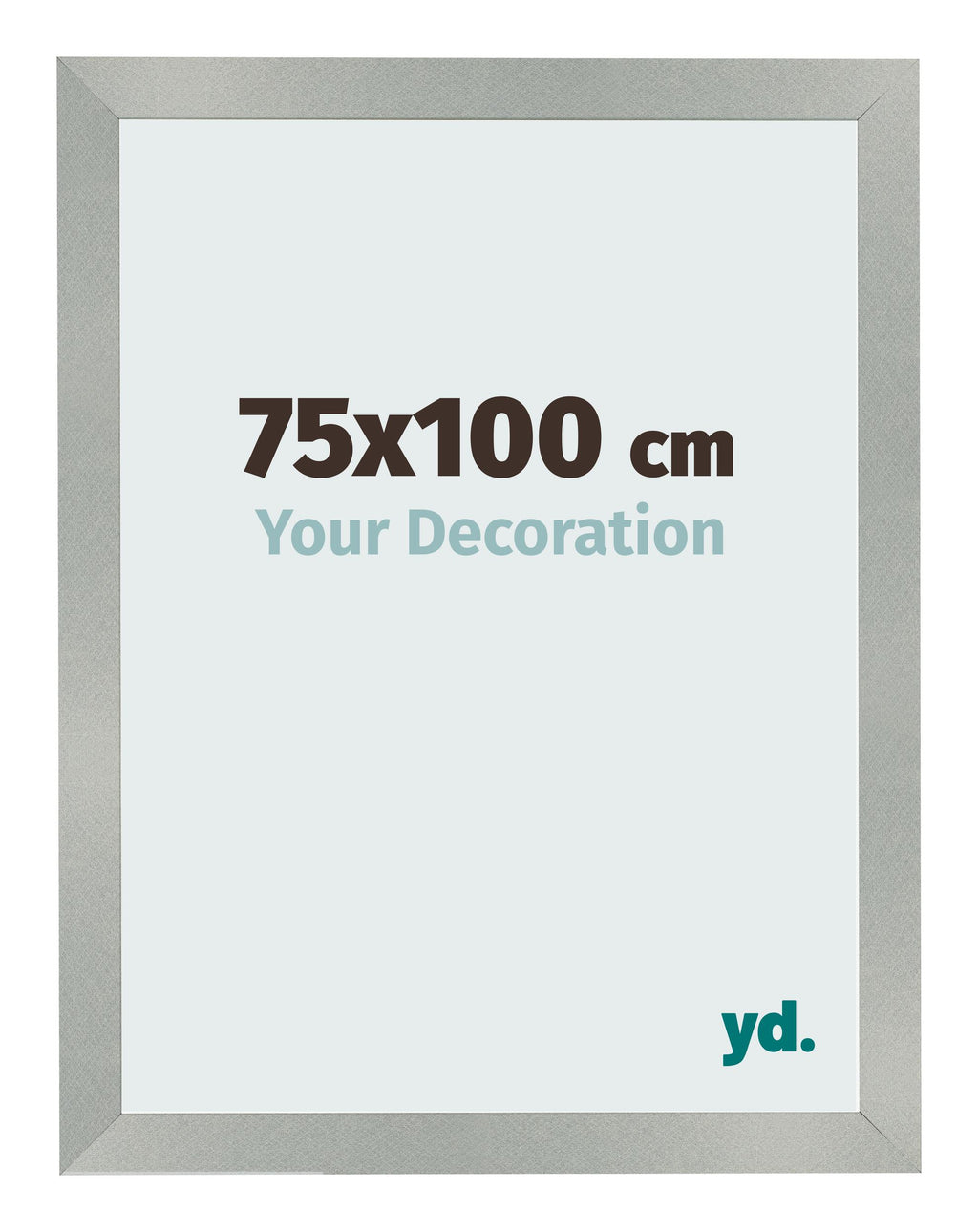Photo Frame 75x100cm Aluminum Brushed MDF Bologna Front Size | Yourdecoration.com