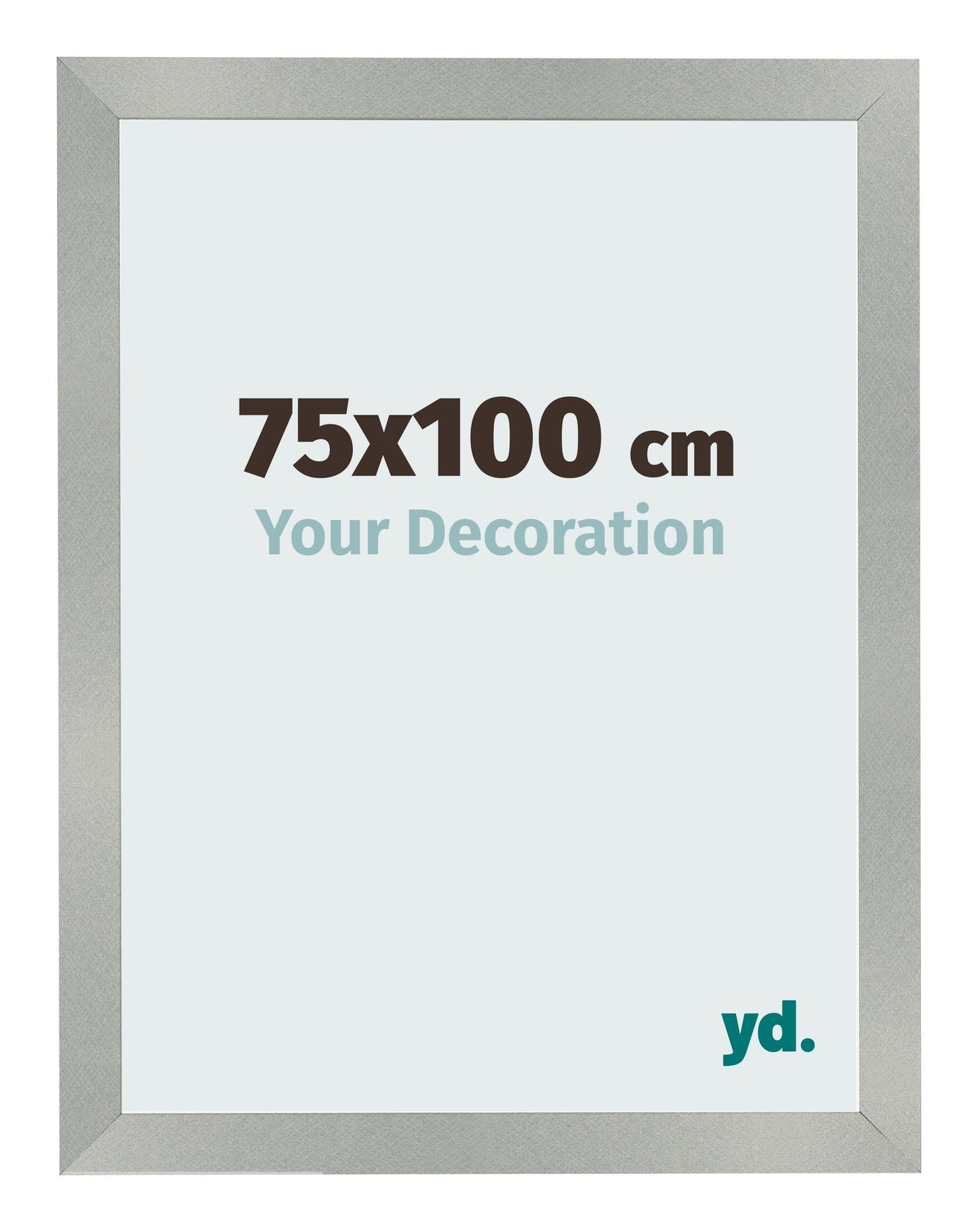 Photo Frame 75x100cm Aluminum Brushed MDF Bologna Front Size | Yourdecoration.com