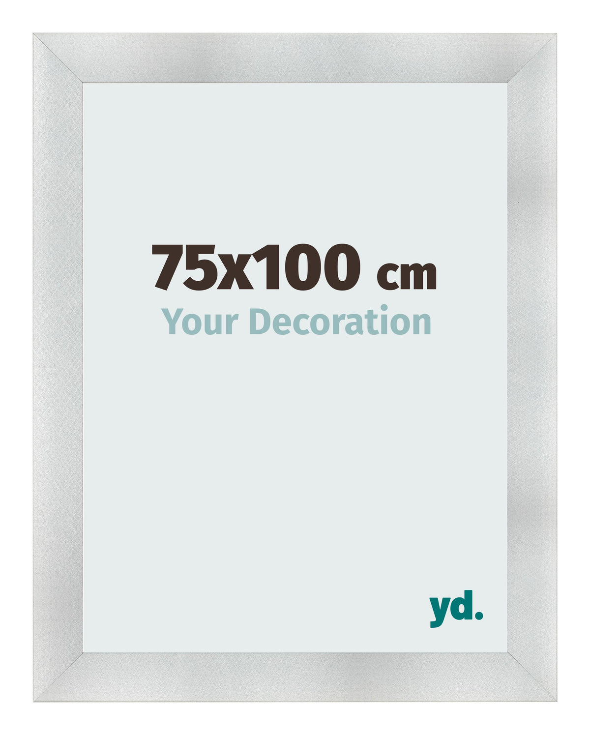 Photo Frame 75x100cm Aluminum Brushed MDF Pisa Front Size | Yourdecoration.com