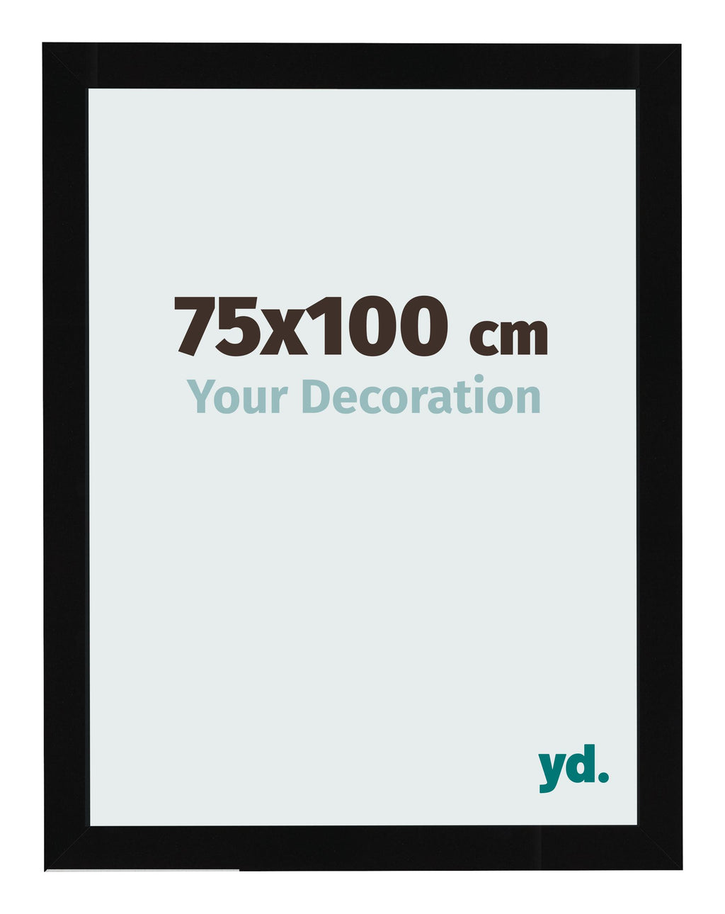 Photo Frame 75x100cm Black High Gloss MDF Bologna Front Size | Yourdecoration.com