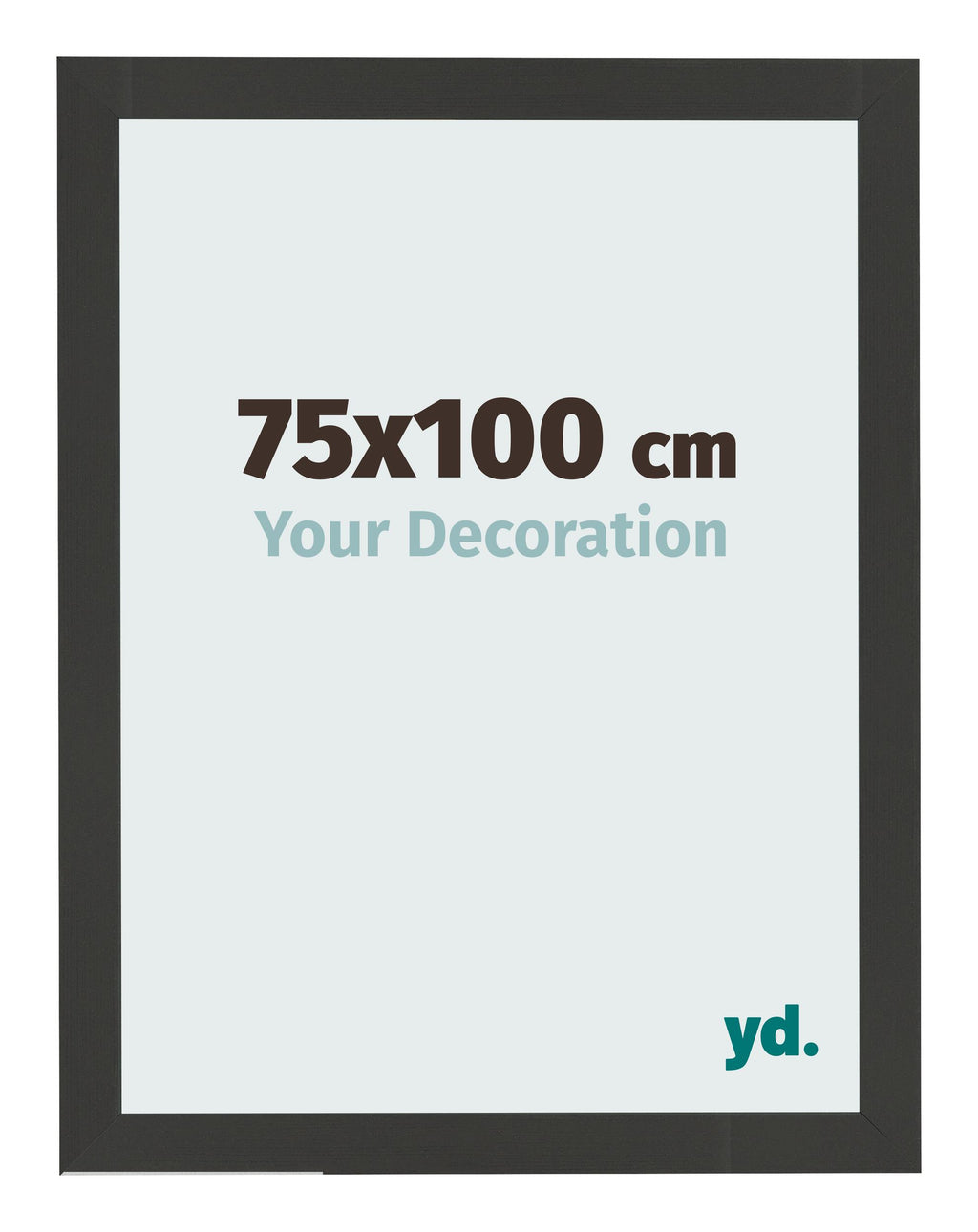 Photo Frame 75x100cm Black Woodgrain MDF Bologna Front Size | Yourdecoration.com
