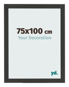 Photo Frame 75x100cm Black Woodgrain MDF Bologna Front Size | Yourdecoration.com
