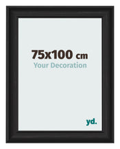 Photo Frame 75x100cm Black Woodgrain MDF Lazio Front Size | Yourdecoration.com