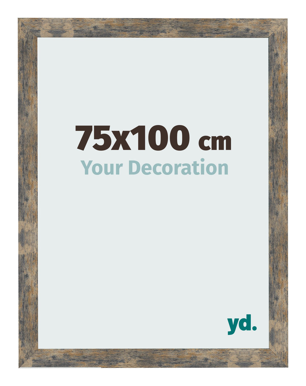 Photo Frame 75x100cm Blue Gold Melange MDF Bologna Front Size | Yourdecoration.com