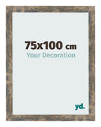 Photo Frame 75x100cm Blue Gold Melange MDF Bologna Front Size | Yourdecoration.com