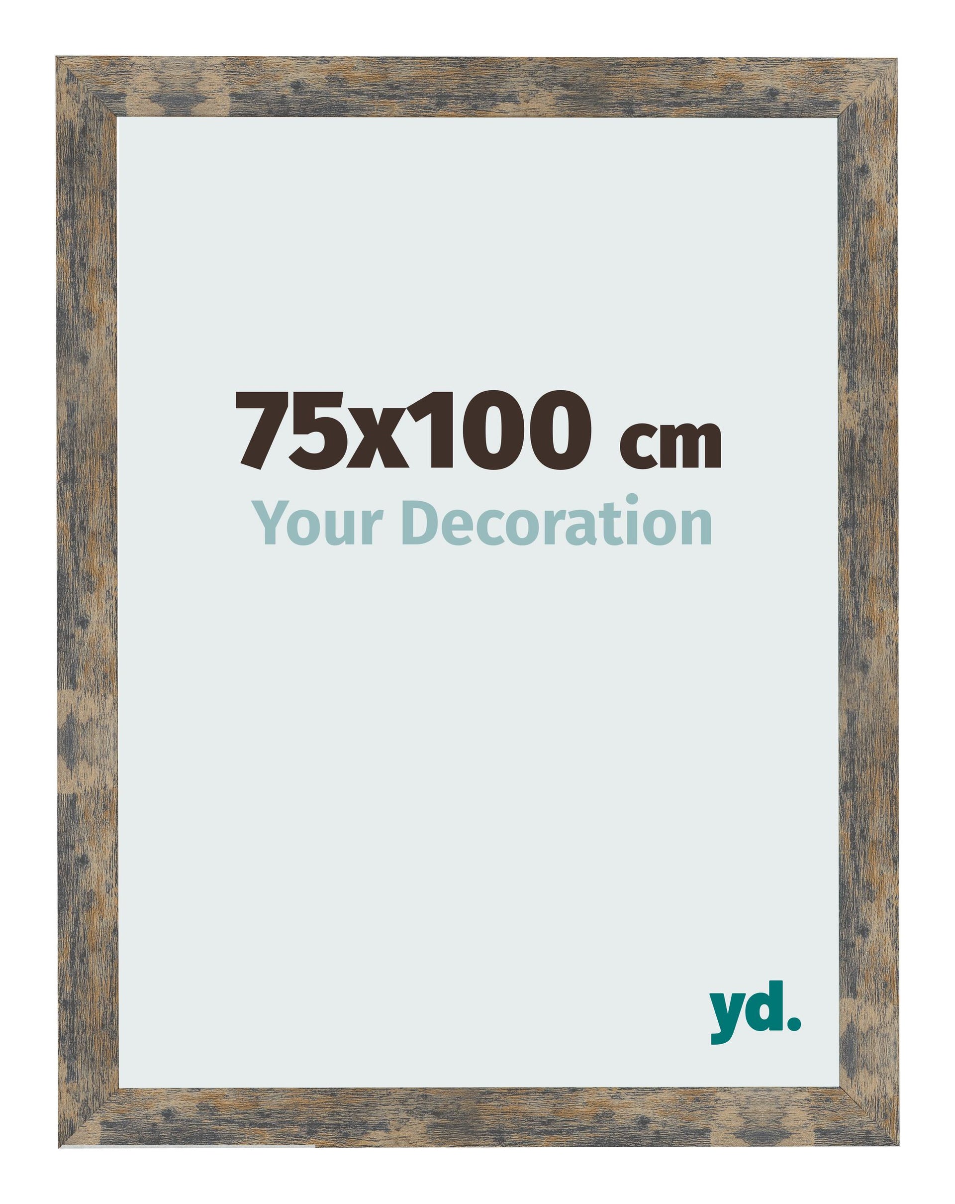 Photo Frame 75x100cm Blue Gold Melange MDF Bologna Front Size | Yourdecoration.com