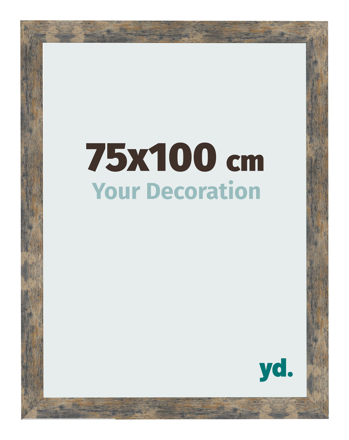 Photo Frame 75x100cm Blue Gold Melange MDF Bologna Front Size | Yourdecoration.com