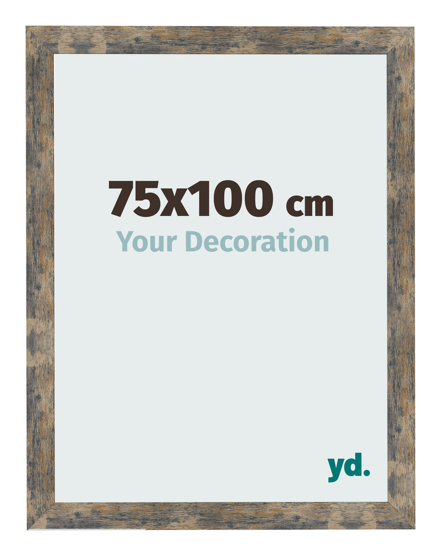 Photo Frame 75x100cm Blue Gold Melange MDF Bologna Front Size | Yourdecoration.com