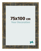 Photo Frame 75x100cm Blue Gold Melange MDF Pisa Front Size | Yourdecoration.com