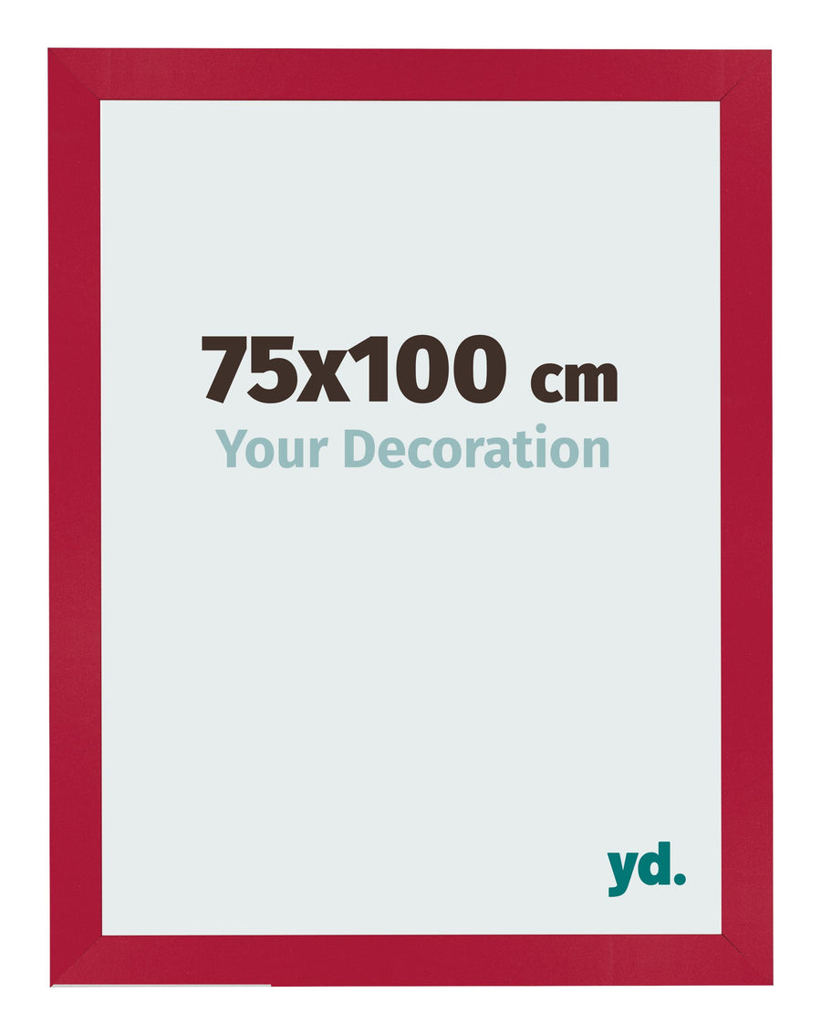 Photo Frame 75x100cm Red MDF Bologna Front Size | Yourdecoration.com