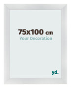 Photo Frame 75x100cm Silver Black Swept MDF Pisa Front Size | Yourdecoration.com
