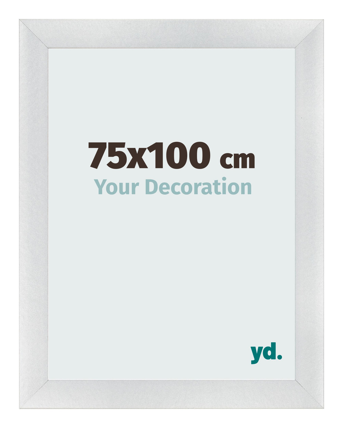 Photo Frame 75x100cm Silver Black Swept MDF Pisa Front Size | Yourdecoration.com