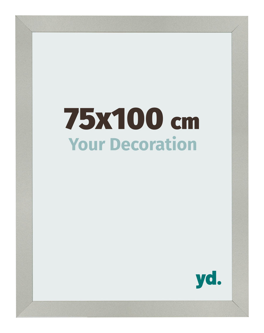Photo Frame 75x100cm Silver Matte MDF Bologna Front Size | Yourdecoration.com