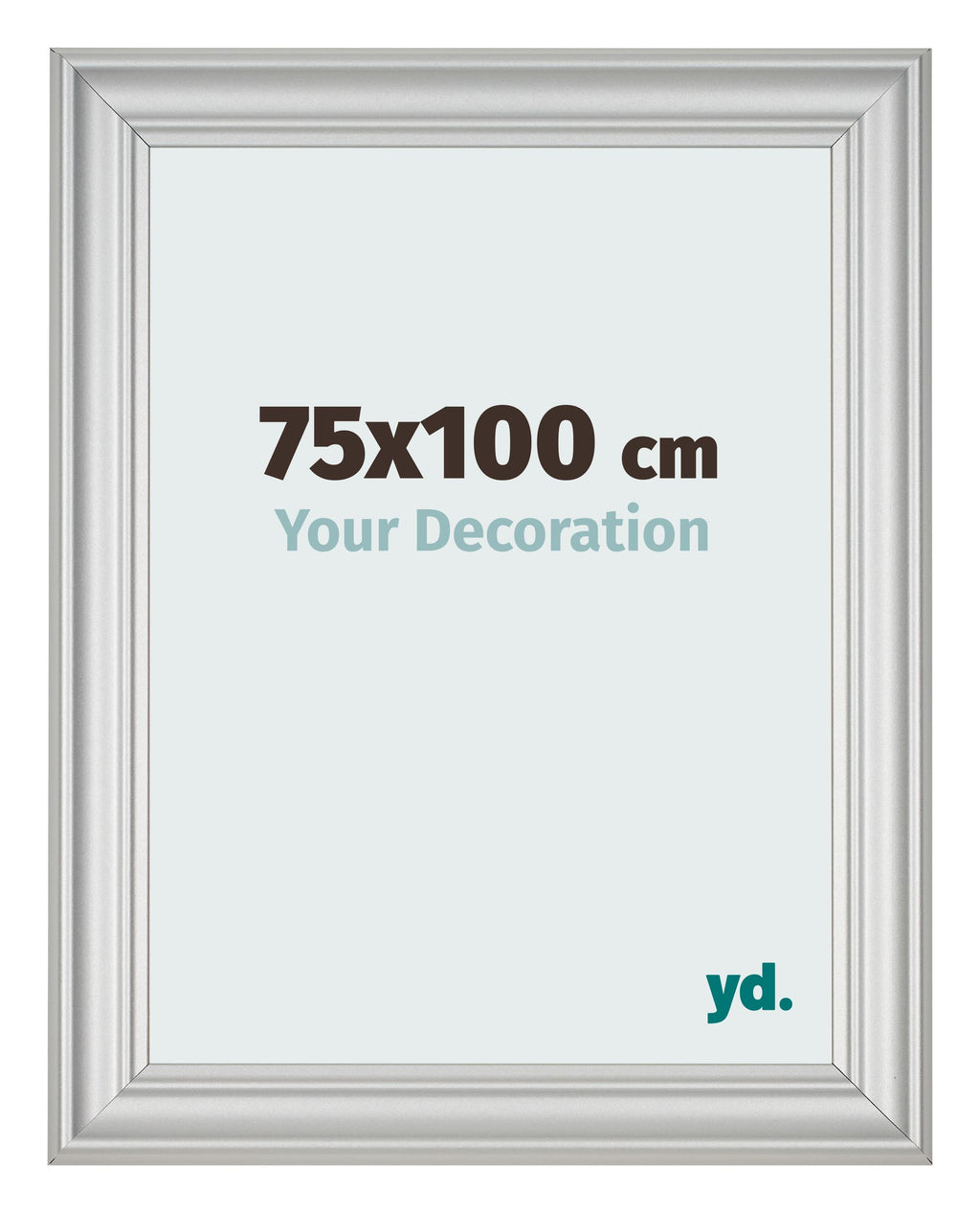 Photo Frame 75x100cm Silver Matte MDF Lazio Front Size | Yourdecoration.com