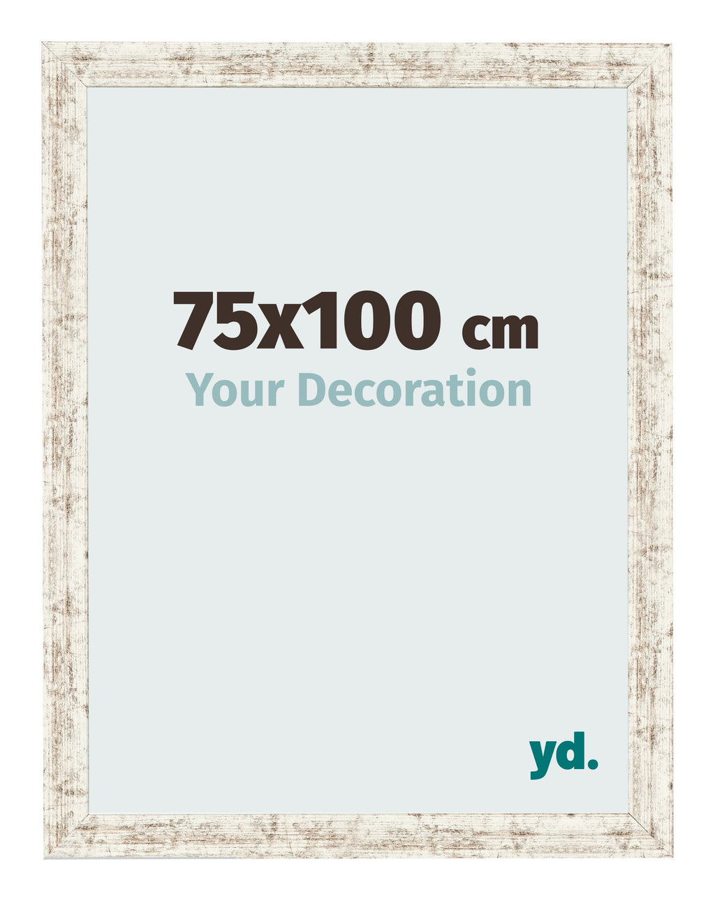 Photo Frame 75x100cm White Vintage MDF Bologna Front Size | Yourdecoration.com