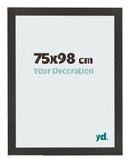Photo Frame 75x98 cm Black Matte MDF Bologna Front Size | Yourdecoration.com